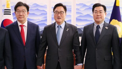 우원식 의장 주재 양당 원내대표 회동