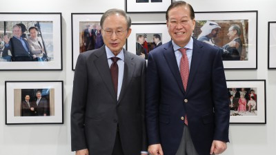 이명박 前 대통령 예방한 권영세 비대위원장