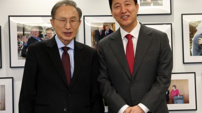 이명박 전 대통령 찾은 오세훈 시장 