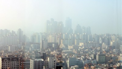 수도권 지역 미세먼지 농도 나쁨