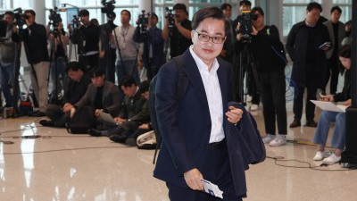 김동연, 대선출마 선언 후 미국 출국