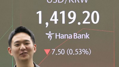 원/달러 환율 4개월 만에 1410원대