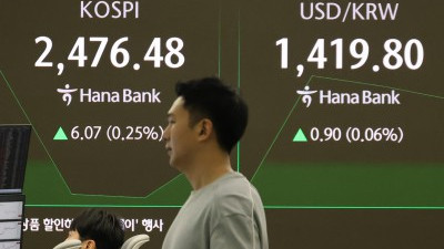 코스피 2,470대 ...원/달러 환율 1,410원대 출발 