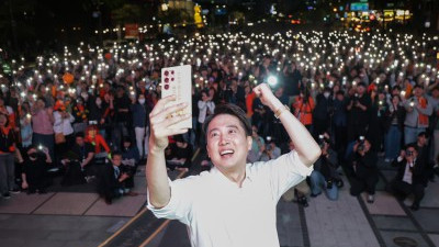 이준석 개혁신당 대선후보 청계광장 출정식