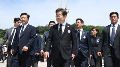 5·18 민주화운동 기념식 참석한 이재명 후보