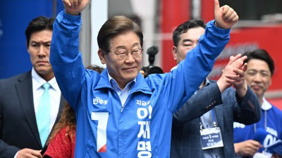 '지역구' 인천 유세 이어가는 이재명 후보
