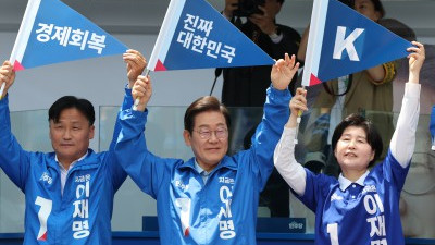 이재명 대선 후보, 수원 찾아 지지 호소