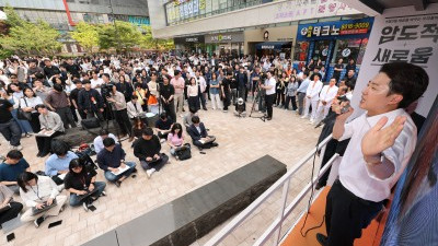 이준석, 사전투표 후 판교유세