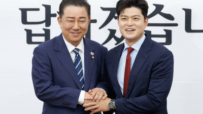 국민의힘 예방한 김병기 민주당 대표 직무대행