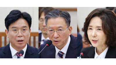 인사청문회 자리한 김영훈 - 정성호 - 이진숙 장관 후보자