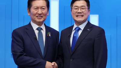 정청래·박찬대, 더불어민주당 당대표 후보 TV토론회