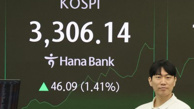  코스피, 세제 개편 기대감에 연중 최고치 3300선 돌파 