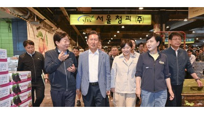 정청래 대표, 추석맞이 농수산물시장 물가점검