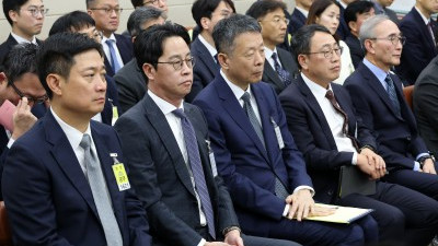 국감 증인 출석한 통신3사·롯데카드·MBK 대표