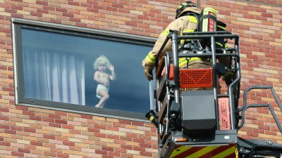 호텔에서 만난 소방관 아저씨 '안녕'