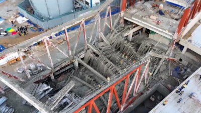 광주대표도서관 신축 공사장 붕괴… 이틀째 매몰자 수색