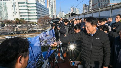 오세훈 서울시장, 동서울터미널 현대화사업 개발대상지 점검 
