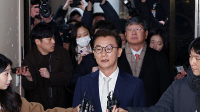  '통일교 금품 수수 의혹' 전재수 의원, 경찰청 국가수사본부 조사 출석