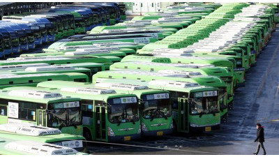 파업 돌입한 서울시내버스 노조