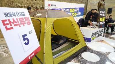 '쌍특검 단식' 5일째 이어가는 장동혁 대표