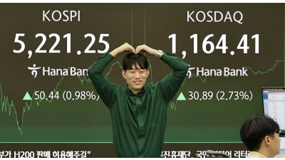 코스피 5220 -코스닥 1160 마감 축하 합니다