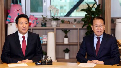 오세훈 서울시장, 권영세 의원과 용산국제업무지구 관련 면담