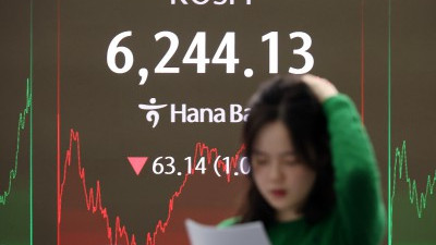 코스피, 6240선 하락 마감...코스닥은 상승