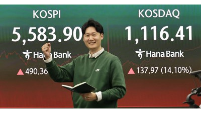코스피 5580선 복귀 ...코스닥 1110선 탈환 파이팅