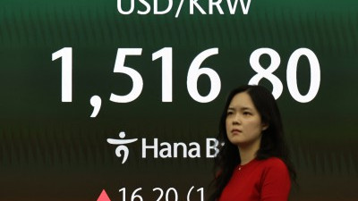 달러/원 환율 17년 만에 최고 1516원 돌파 