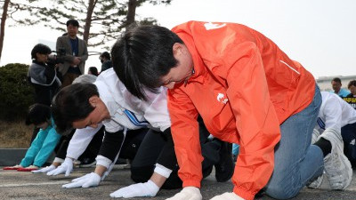 개혁진보4당, 정치개혁 촉구 삼보일배