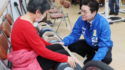 정원오 의료·요양·돌봄 방문 지원 할것… 노인복지 공약 발표